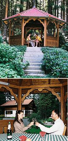 Enjoy a romantic toast in the Villa gazebo